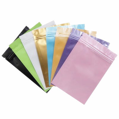 Εκτύπωση χρώματος 12*18cm επίπεδη Resealable συσκευασία τσαντών κλειδαριών φερμουάρ φύλλων αλουμινίου αργιλίου τσαντών σακουλών