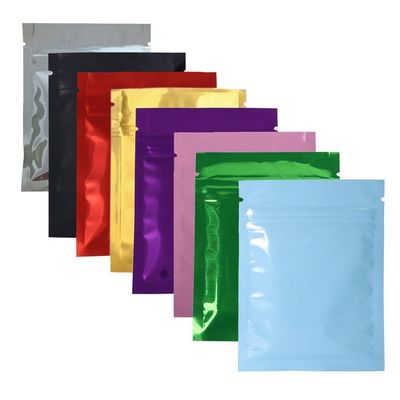 Εκτύπωση χρώματος 12*18cm επίπεδη Resealable συσκευασία τσαντών κλειδαριών φερμουάρ φύλλων αλουμινίου αργιλίου τσαντών σακουλών