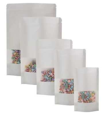 Οι Sealable τσάντες εγγράφου θερμότητας Doypack στέκονται επάνω τη σακούλα εγγράφου της Kraft με το παράθυρο μεταλλινών