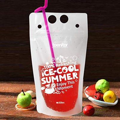 Σακούλα ποτών MBOPP που συσκευάζει τη λαβή Flexiloop 16 oz σακούλες ποτών με το άχυρο