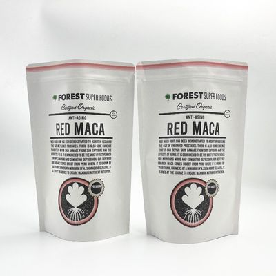 Το Resealable άσπρο αργίλιο της Kraft που τοποθετείται σε στρώματα τοποθετεί βιοδιασπάσιμο