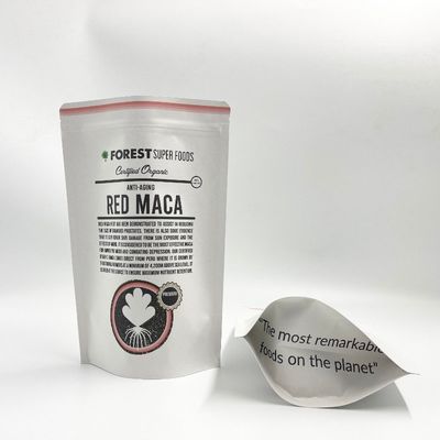 Το Resealable άσπρο αργίλιο της Kraft που τοποθετείται σε στρώματα τοποθετεί βιοδιασπάσιμο